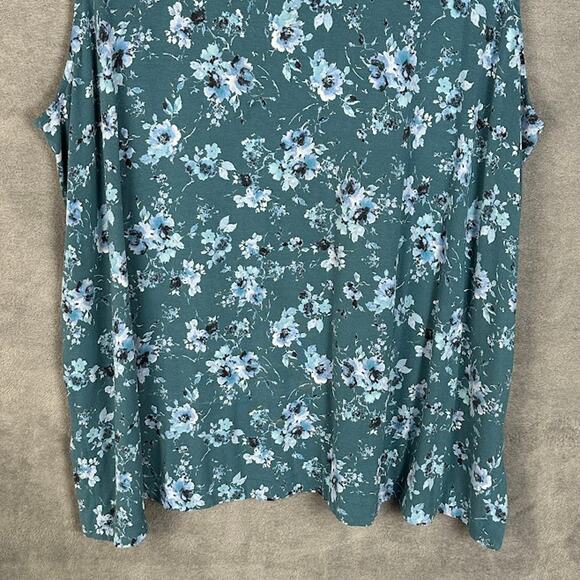 J Jill Wearever Collection Top Womens 3X Green Floral Sleeveless Tank Stretch - Picture 3 of 13